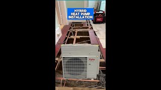 Hybrid heat pump installation Plumber installs full central heating system Gas Boiler [upl. by Fiester571]