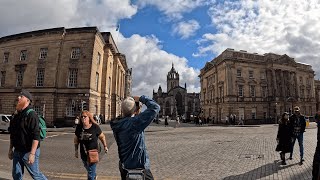 Royal Mile Sunny Morning Walk  Edinburgh Scotland [upl. by Anoik147]