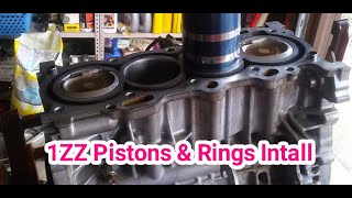 1ZZ Engine rebuild Part 4  Piston rings replacement and Cylinder honing [upl. by Ronnholm414]