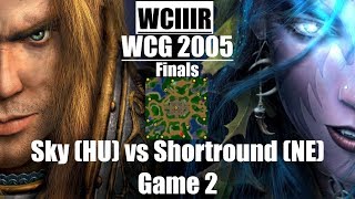 Warcraft 3  WCG 2005 Finals Sky HU vs Shortround NE Game 2 [upl. by Ahsilak]