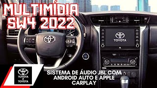 SW4 2022  DETALHES DA CENTRAL MULTIMÍDIA DO TOYOTA SW4 2022 COM ANDROID AUTO E APPLE CAR [upl. by Ycnan]