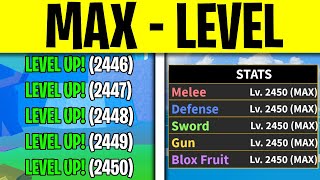 How to Get LEVEL 2450 in ONE WEEK in Blox Fruits For Free  Roblox Blox Fruits [upl. by Kerrill]