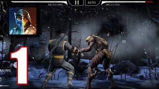 Mortal kombat fight mobile gameplay walkthrough android iOS part 1 [upl. by Larok478]