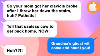 Apple My dad constantly abuses my mom One day he’s scared stammering “It’s grandma’s ghost” [upl. by Mareld357]