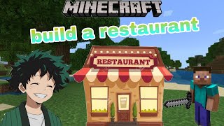 MINECRAFT SERIES23 BUILD AA RESTAURANT 🙂😋trending minecraft [upl. by Aehtla]