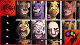 FNAFNG  Ultimate Custom Night  SPEEDPAINT [upl. by Ayihsa]