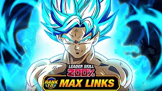 IS HE A MONSTER LEVEL 10 LINKS 100 UNIVERSE TREE BLUE GOKU DBZ Dokkan Battle [upl. by Rehotsirk]