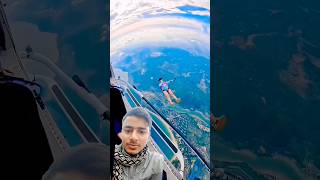 The girl fall from the sky without any fear 😲 viral video 🥰 trending vido 🥰 trending 🥰 skydiving [upl. by Ahsoek]