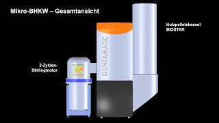 MikroBHKW mit 2ZyklenStirlingmotor auf HolzpelletsBasis [upl. by Russon]