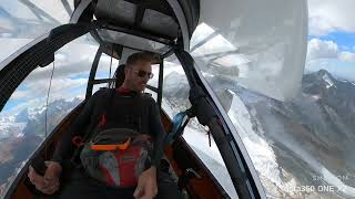 archaeopteryx glider soaring up the north face of obergabelhorn on 8th of Oktober 2023 [upl. by Sixela]