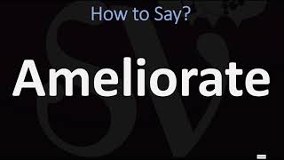 How to Pronounce Ameliorate CORRECTLY [upl. by Kehr853]