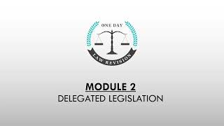 Administrative Law M2 Delegated Legislation administrativelaw caakanksha [upl. by Hollander]