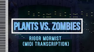 Plants Vs Zombies  Rigor Mormist Midi transcription  MIDI [upl. by Ellehctim]