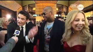 Carrie Bickmore Dave Hughes amp Florida on the Logies red carpet 2012  The Project [upl. by Macdonell641]