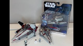 Star Wars Micro Galaxy Squadron Series 3 VWing Starfighter Review and Comparison [upl. by Lalat]