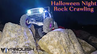 Halloween Night Rock Crawl Vanquish VS410 Phoenix with Incision Light Kit [upl. by Haletta151]