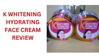 K WHITENING HYDRATING FACE CREAM REVIEW [upl. by Ahsitnauq675]