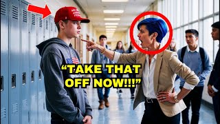 Woke Principal Suspends Student For Wearing MAGA Hat Unaware That His Father Heads The School Board [upl. by Ainslee]