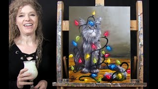 Learn How to Paint NAUGHTY BUT NICE with Acrylic  Paint and Sip at Home  Fun Step by Step Tutorial [upl. by Kathi741]