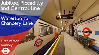 London Underground First Person Journey  Waterloo to Chancery Lane via Green Park amp Holborn [upl. by Rothmuller]