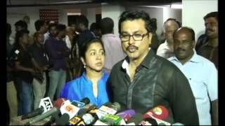 Radhika and Sharath Kumar condolences on Balachander Death  Gultecom [upl. by Berri]