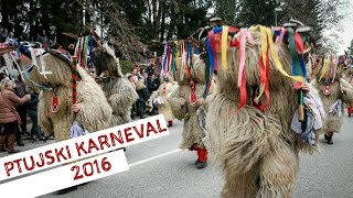 Pustni karneval  Ptuj 2016  Kurentovanje  Kurenti [upl. by Peterson]