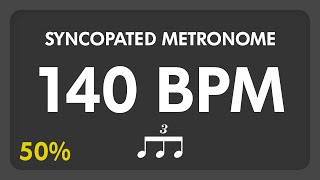 140 BPM  Syncopated Metronome  8th Triplets 50 [upl. by Fridlund]