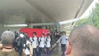 The hearse of Aloysius Pang arriving at Mandai Crematorium [upl. by Romain]