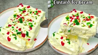 Custard Ice Cream Bahut hi Aasan Tarike Se Banaen  tasty ice cream [upl. by Zetrac]