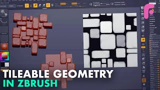 Making Tileable Geometry Maps in ZBrush [upl. by Davida616]