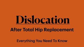 DISLOCATION after TOTAL HIP Replacement  Everything you need to know about a total hip dislocation [upl. by Hi]