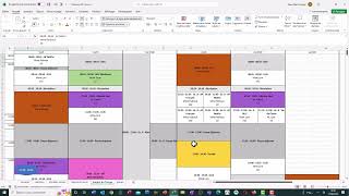 Créer facilement un emploi du temps ou planning graphique avec Excel [upl. by Ateuqram275]