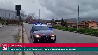 Trebisacce Tragedia sulla SS 106 scontro frontale perde la vita un 22enne [upl. by Amble]