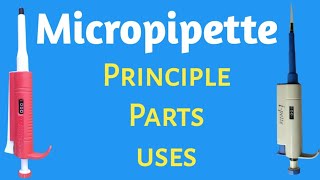 how to use a micropipette  micropipette principle parts and usese  micropipette tips [upl. by Yengac]