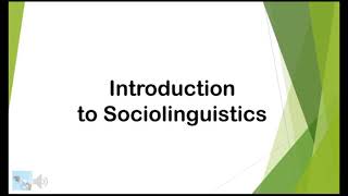 Sociolinguistics Context Scope and Definition [upl. by Aissej970]