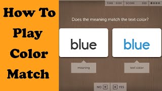 How to play  Lumosity Color Match  MyLumoLife [upl. by Gredel334]