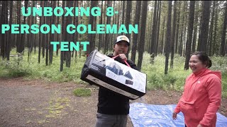 UNBOXING COLEMAN 8PERSON ARROWHEAD TENT [upl. by Draned]