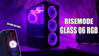 GABINETE RISEMODE GLASS 06 RGBJÁ VEM COM 6 FAN RGB VERDADEIRO SHOW DE LUZES RGB DEBAIXO DA CAMA [upl. by Donny571]