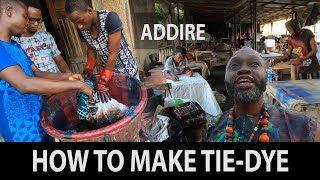 TIEDYE PROCESS I MAKING OF ADIRE I NIKE TIEDYE WORKSHOP [upl. by Ecinerev]