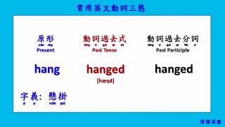 常用英文動詞三態 01 Verb Conjugations [upl. by Isiah428]