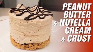 Peanut Butter amp Nutella Cream amp Crust  Irresistible Desserts [upl. by Shiri]