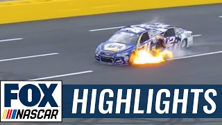 Chase Elliott and Brad Keselowski Crash Early at Charlotte  2017 CHARLOTTE  NASCAR on FOX [upl. by Atiluj]