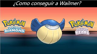 Como conseguir a Wailmer en Pokemon Diamante Brillante y Perla Reluciente [upl. by Kalb]