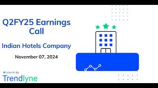 Indian Hotels Company Earnings Call for Q2FY25 [upl. by Stambaugh23]