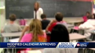 Clinton school board approves modified school calendar [upl. by Siubhan]