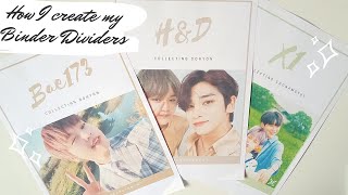 How I create my kpop photocard binder dividers [upl. by Nedrob356]