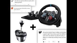 How to get ThrustmasterTH8A shifter to work with the Logitech g29 stering wheelCompatible whit ps4 [upl. by Ayot]