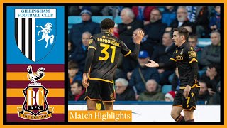 MATCH HIGHLIGHTS Gillingham v Bradford City [upl. by Tronna182]