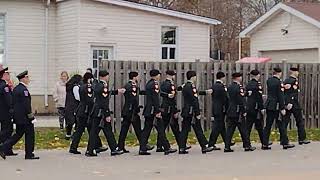 Remembrance Day 24 Parade The Windsor RegimentRCAC BR 188 Kingsville Ontario [upl. by Aural885]