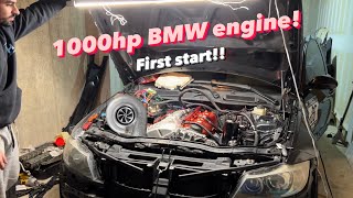 First start on my FULLY BUILT BMW 335i standalone ecu [upl. by Lenhard463]